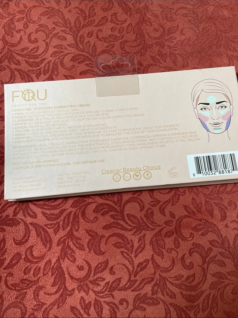 Makeup Color, correcting pallet for your face